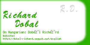 richard dobal business card